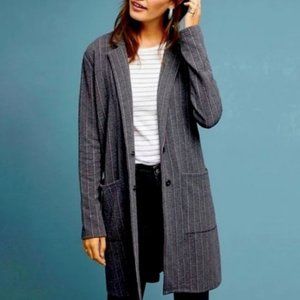 Anthropologie Harlyn Long Line Sweater Blazer Small Grey